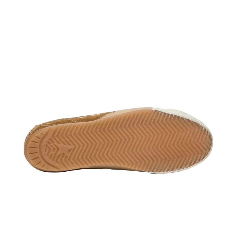 Golden Goose True-Star in tobacco-colored suede with white star and platinum heel tab(Women's)