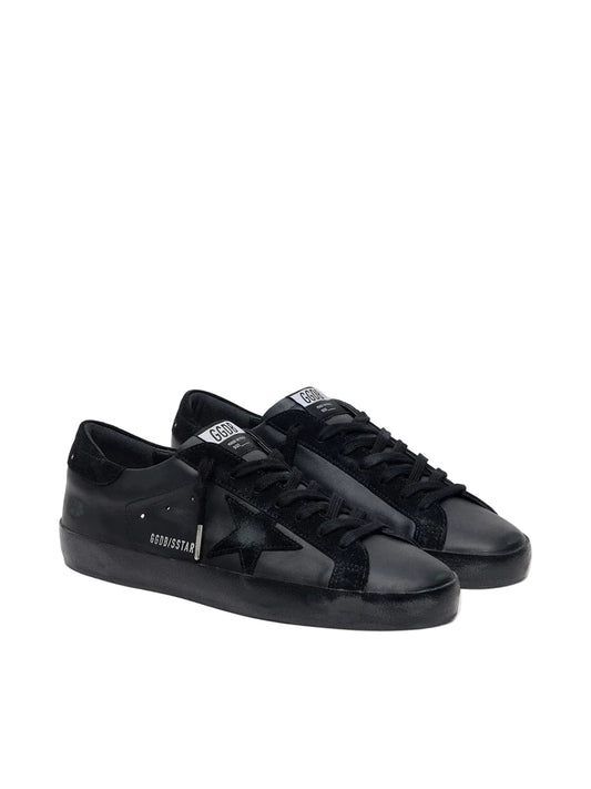 Golden Goose Super-Star in black nappa with black suede star