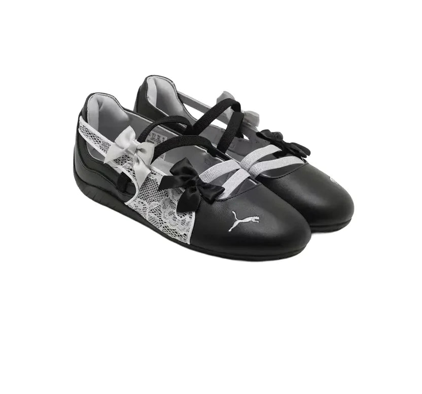 Puma Speedcat Ballet Laces Black White