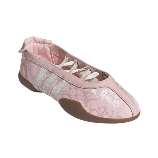 Adidas taekwondo mei satin jacquard sandy pink off white gum sneakers
